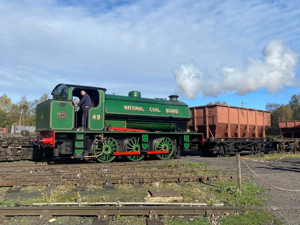 a train on a steel track