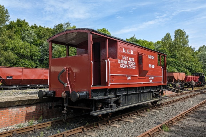 a train on a steel track