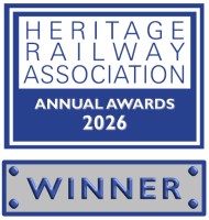 Heritage Railway Association Annual Awards 2026 Winner plaque.